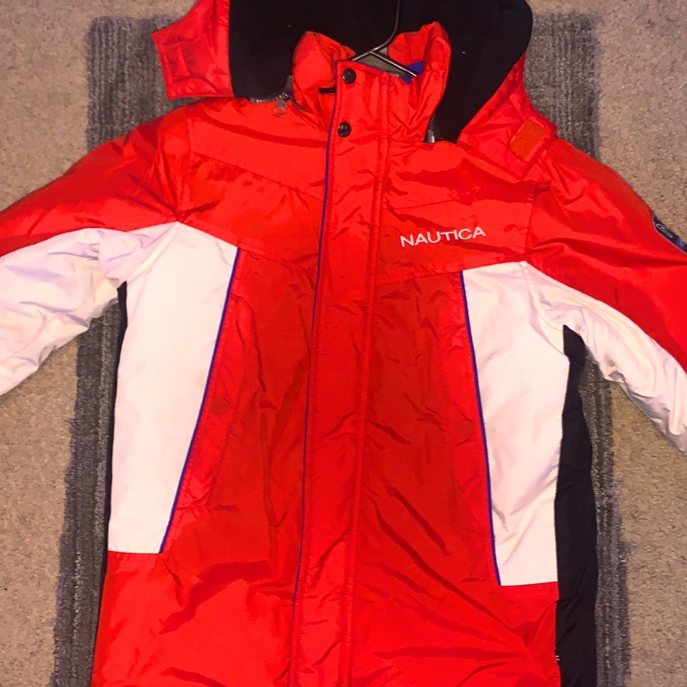 Red and White Nautica Winter jacket